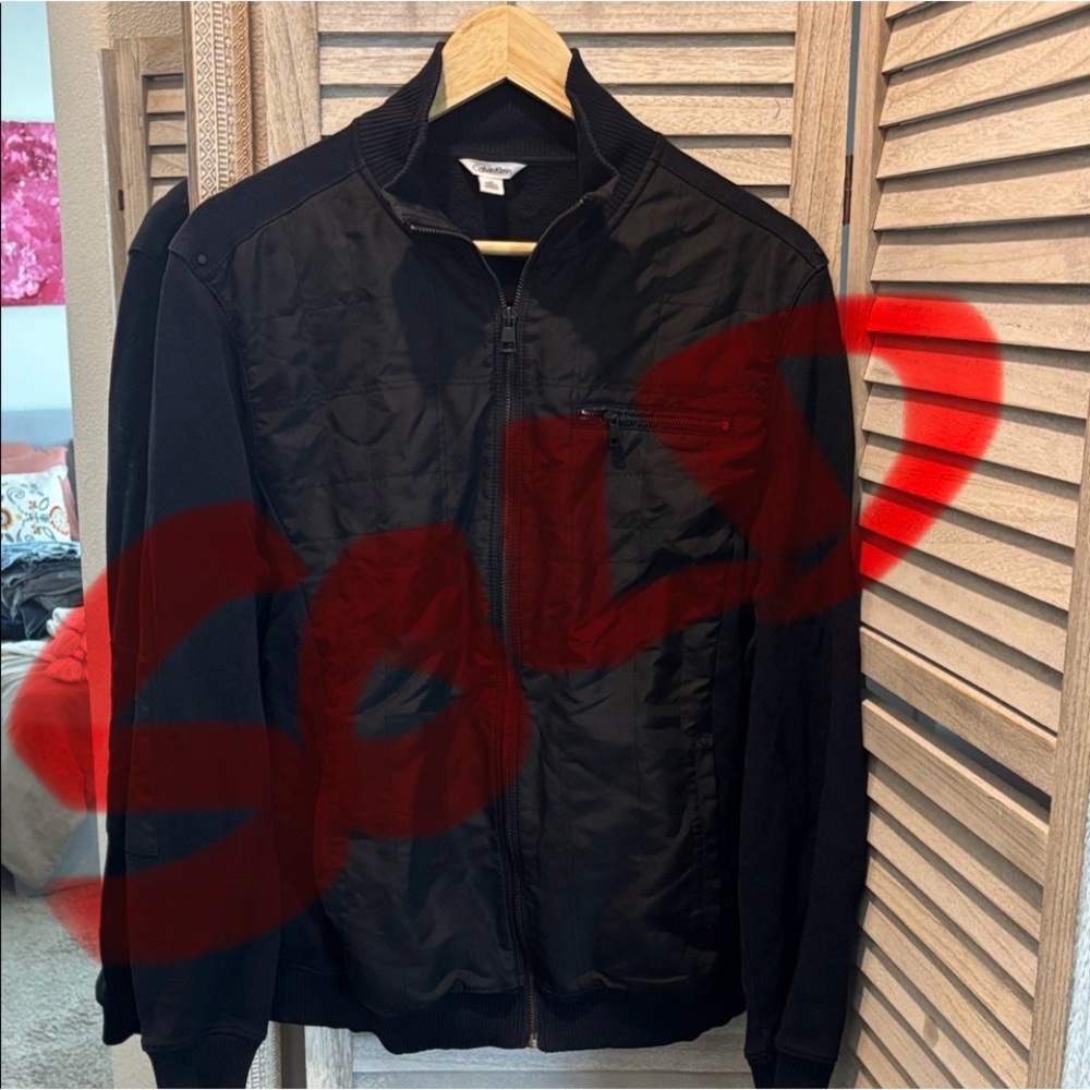 Calvin Klein Men's Black Bomber Jacket